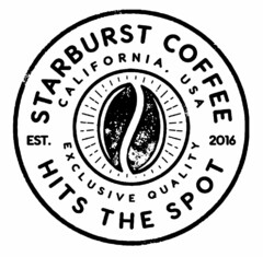 STARBURST COFFEE EST. 2016 HITS THE SPOT CALIFORNIA . USA EXCLUSIVE QUALITY