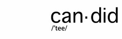 CAN ­ DID /'TEE/