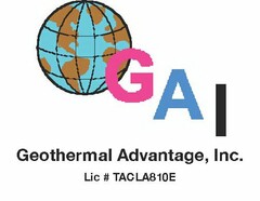 G A I GEOTHERMAL ADVANTAGE, INC. LIC # TACLA810E