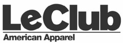 LE CLUB AMERICAN APPAREL