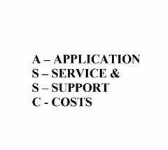 ASSC APPLICATION SERVICE & SUPPORT COSTS