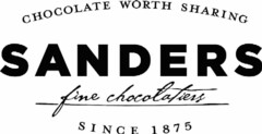 CHOCOLATE WORTH SHARING SANDERS FINE CHOCOLATIERS SINCE 1875