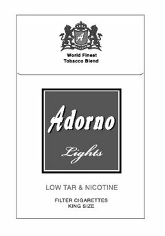 A WORLD FINEST TOBACCO BLEND ADORNO LIGHTS