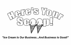 HERE'S YOUR SCOOP! "ICE CREAM IS OUR BUSINESS...AND BUSINESS IS GOOD!"