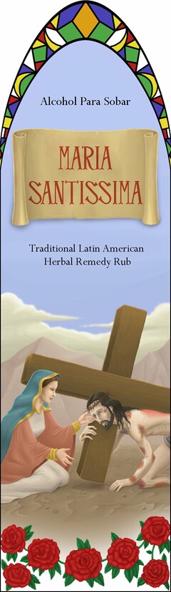 ALCOHOL PARA SOBAR MARIA SANTISSIMA TRADITIONAL LATIN AMERICAN HERBAL REMEDY RUB