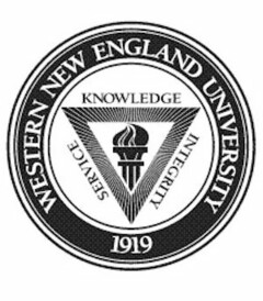 WESTERN NEW ENGLAND UNIVERSITY 1919 SERVICE KNOWLEDGE INTEGRITY