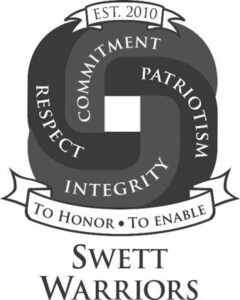 SWETT WARRIORS EST. 2010 RESPECT COMMITMENT PATRIOTISM INTEGRITY TO HONOR TO ENABLE