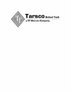 TF TARSCO BOLTED TANK A TF WARREN COMPANY