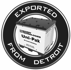 EXPORTED FROM DETROIT S SHUERT TECHNOLOGIES UNI-PAK WE INVENT SOLUTIONS  HANDLE WITH CARE REUSABLE CONTAINER  REUSE RECORD PLANT DATE SHUERT TECHNOLOGIES WWW.SHUERT.COM 1-877-SHUERT-1