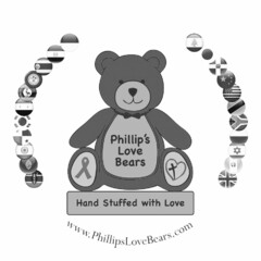 PHILLIP'S LOVE BEARS HAND STUFFED WITH LOVE WWW.PHILLIPSLOVEBEARS.COM