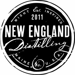 NEW ENGLAND DISTILLING MAINE USA EST. 2011 WIGHT INSPIRED