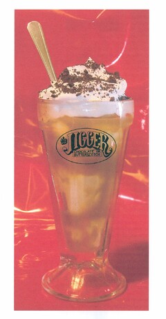 THE JIGGER CHOCOLATE OR BUTTERSCOTCH