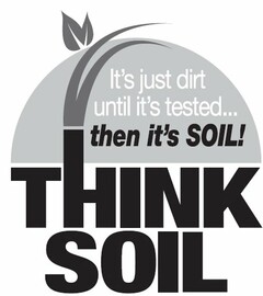 THINK SOIL IT'S JUST DIRT UNTIL IT'S TESTED...THEN IT'S SOIL!