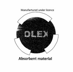 MANUFACTURED UNDER LICENSE OLEX ABSORBENT MATERIAL