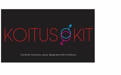 KOITUS KIT, CONTENTS: CONDOMS, WIPES, TISSUES AND MINI-TOOTHBRUSH