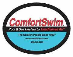 COMFORT SWIM POOL & SPA HEATERS BY CONDITIONED AIR THE COMFORT PEOPLE SINCE 1962 WWW.CONDITIONEDAIR.COM
