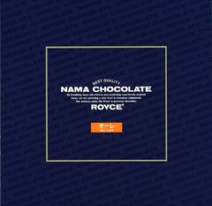 ROYCE' CHOCOLATE BEST QUALITY NAMA CHOCOLATE BY BREAKING DOWN OLD CUSTOMS AND PRODUCING CONSISTENTLY ORIGINAL ITEMS, WE ARE PURSUING A NEW LEVEL IN CHOCOLATE ENJOYMENT. OUR ARTISANS MAKE THE FINEST IN PREMIUM CHOCOLATE. ROYCE' AU LAIT