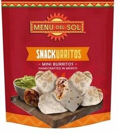 MENU DEL SOL SNACKURRITOS - MINI BURRITOS - HANDCRAFTED IN MEXICO