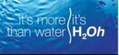 IT'S MORE THAN WATER IT'S H2OH