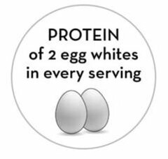 PROTEIN OF 2 EGG WHITES IN EVERY SERVING