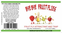 BYE BYE FRUIT FLIES FRUIT FLY ATTRACTANT AND TRAP WWW.BYEBYEFRUITFLIES.COM