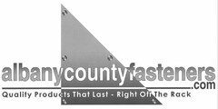 ALBANYCOUNTYFASTENERS.COM QUALITY PRODUCTS THAT LAST · RIGHT OFF THE RACK