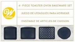 W WILTON 4 - PIECE TOASTER OVEN BAKEWARE SET JUEGO DE UTENSILIOS PARA HORNEAR ENSEMBLE DE ARTICLES DE CUISSON