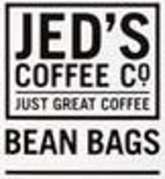 JED'S COFFEE CO. JUST GREAT COFFEE BEAN BAGS