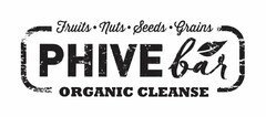 FRUITS NUTS SEEDS GRAINS PHIVE BAR ORGANIC CLEANSE