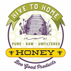 HIVE TO HOME PURE ·  RAW  · UNFILTERED HONEY BEE GOOD PRODUCTS