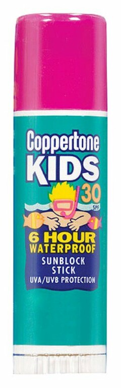 COPPERTONE KIDS 6 HOUR WATERPROOF SUNBLOCK STICK UVA/UVB PROTECTION