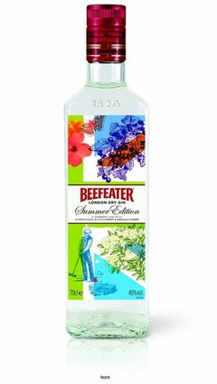 BEEFEATER LONDON DRY GIN SUMMER EDITION A SUMMERY GIN WITH ELDERFLOWER, BLACKCURRANT & HIBISCUS FLOWER 