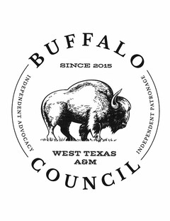 SINCE 2015, WEST TEXAS A&M, BUFFALO COUNCIL, INDEPENDENT ADVOCACY, INDEPENDENT PATRONAGE