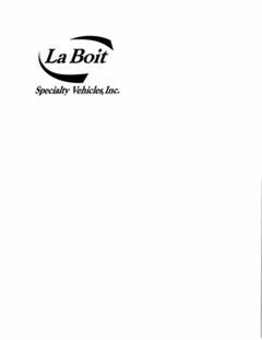 LA BOIT SPECIALTY VEHICLES, INC.