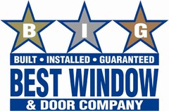 BIG BUILT · INSTALLED · GUARANTEED BEST WINDOW & DOOR COMPANY