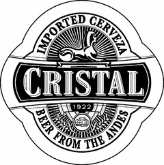 CRISTAL IMPORTED CERVEZA BEER FROM THE ANDES