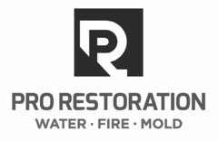 PR PRO RESTORATION WATER · FIRE · MOLD