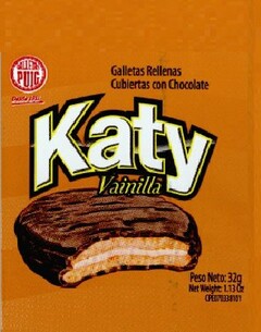 GALLETAS PUIG DESDE 1911 GALLETAS RELLENAS CUBIERTAS CON CHOCOLATE KATY VAINILLA