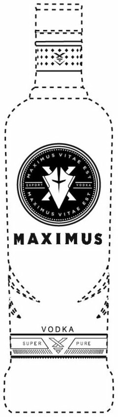 MAXIMUS VITAE EST EXPORT VODKA MAXIMUS VITAE EST MAXIMUS VODKA SUPER PURE