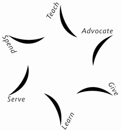 TEACH ADVOCATE GIVE LEARN SERVE SPEND