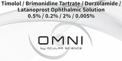 TIMOLOL / BRIMONIDINE TARTRATE / DORZOLAMIDE / LATANOPROST OPHTHALMIC SOLUTION 0.5% / 0.2% / 2% / 0.005% OMNI BY OCULAR SCIENCE