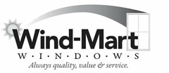 WIND-MART WINDOWS, ALWAYS QUALITY, VALUE & SERVICE.