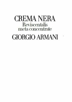 CREMA NERA REVISCENTALIS META CONCENTRATE GIORGIO ARMANI