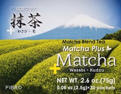 MATCHA BLEND TEA MATCHA PLUS MATCHA WASABI KUDZU NET WT. 2.6 OZ. (75G) 0.08 OZ.(2.5G)X30 PACKETS FIBRO