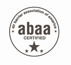 AIR BARRIER ASSOCIATION OF AMERICA ABAA CERTIFIED
