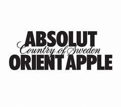 ABSOLUT COUNTRY OF SWEDEN ORIENT APPLE