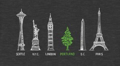 SEATTLE, N.Y.C., LONDON, PORTLAND, D.C., PARIS