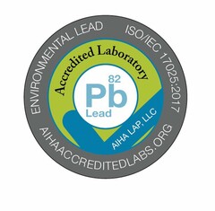 ENVIRONMENTAL LEAD ISO/IEC 17025:2017 AIHAACCREDITEDLABS.ORG ACCREDITED LABORATORY 82 PB LEAD AIHA LAP, LLC