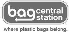 BAG CENTRAL STATION WHERE PLASTIC BAGS BELONG.