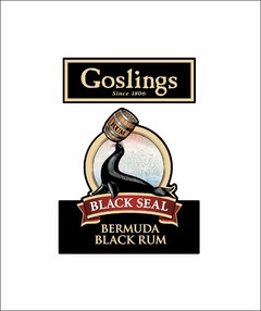 GOSLINGS BLACK SEAL BERMUDA BLACK RUM SINCE 1806